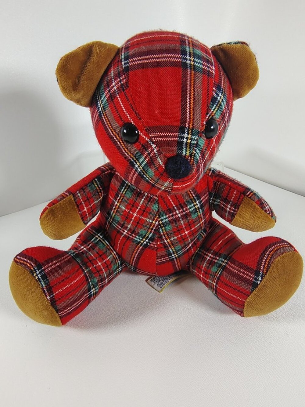 Dakin Red  & Green Vintage Plaid Teddy Bear  1984  VTG.